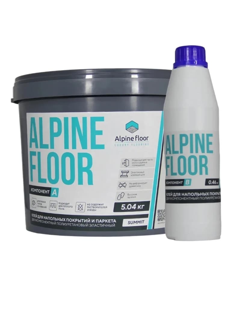Двухкомпонентный полиуретановый клей Alpine Floor Профи Фикс 2К 0,46 кг Компонент B