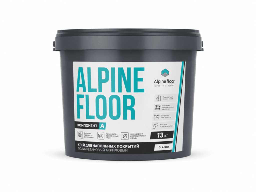 Однокомпонентный акриловый клей Alpine Floor Акрил Фикс Про 13кг