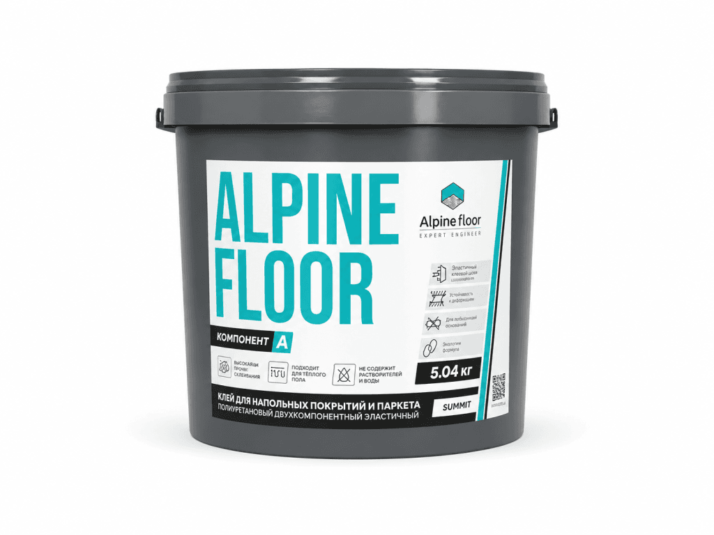 Двухкомпонентный полиуретановый клей Alpine Floor Профи Фикс 2К 5,04 кг Компонент A